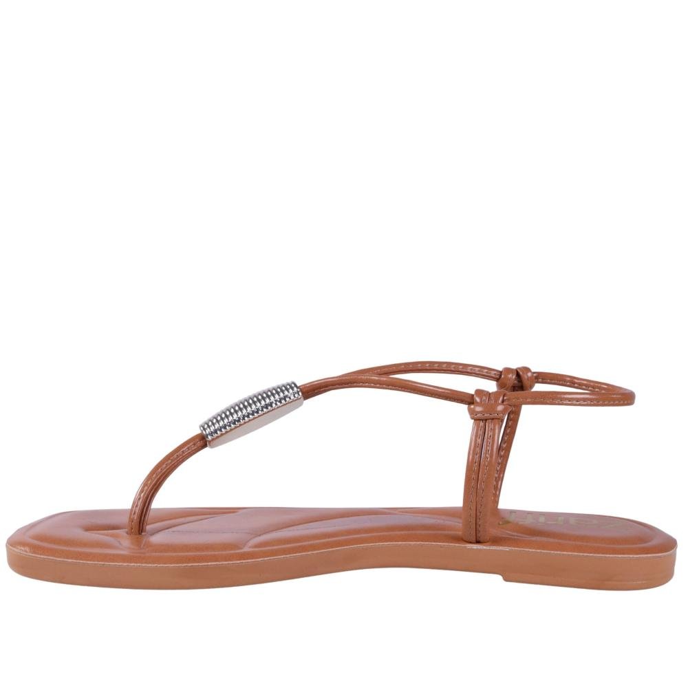 Sandália Feminina Rasteira Zariff 3055.1046 Mel Marrom 5