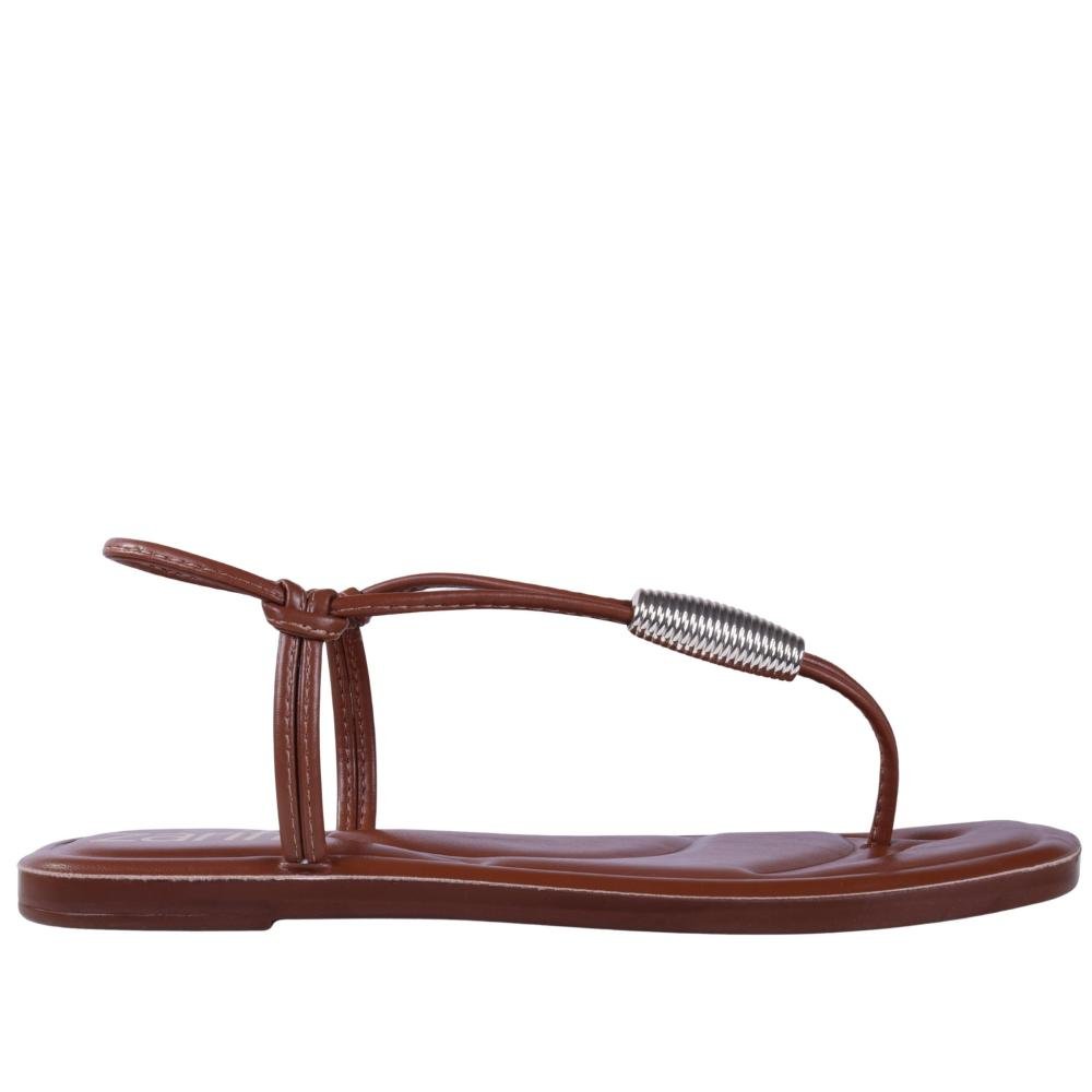 Sandália Feminina Rasteira Zariff 3055.1046 Marrom