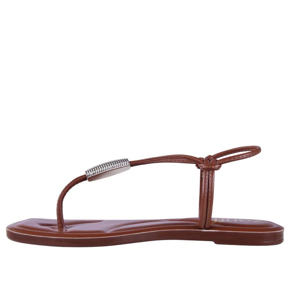 Sandália Feminina Rasteira Zariff 3055.1046 Marrom Marrom 5