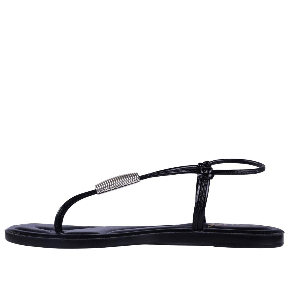 Sandália Feminina Rasteira Zariff 3055.1046 Preto Preto 5