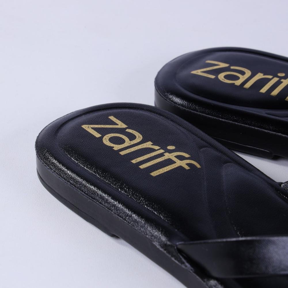 Chinelo Rasteira Feminino Zariff 3055.1047 Preto Brilho Preto 5