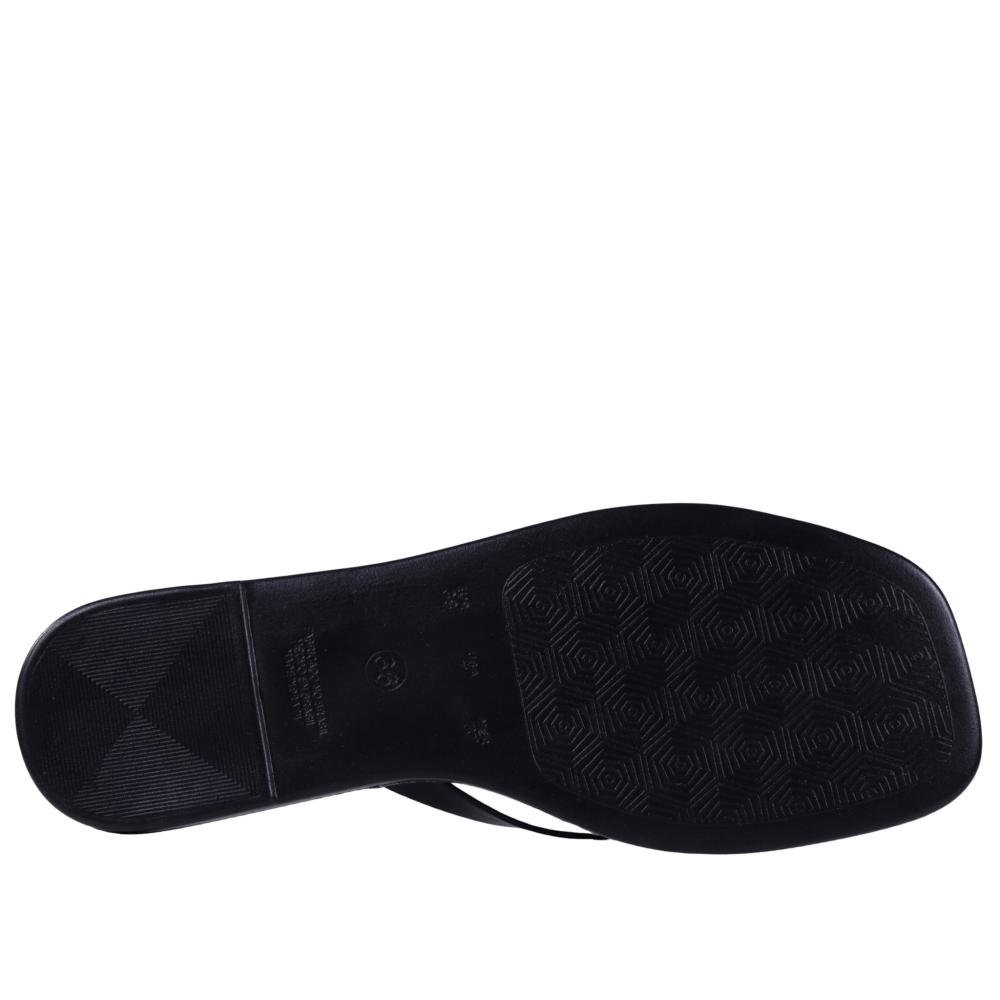 Chinelo Rasteira Feminino Zariff 3055.1047 Preto Brilho Preto 6