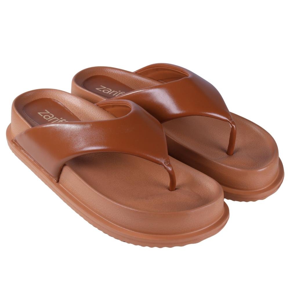 Sandália Papete Feminina Zariff 1550030252 Ambar Marrom 2