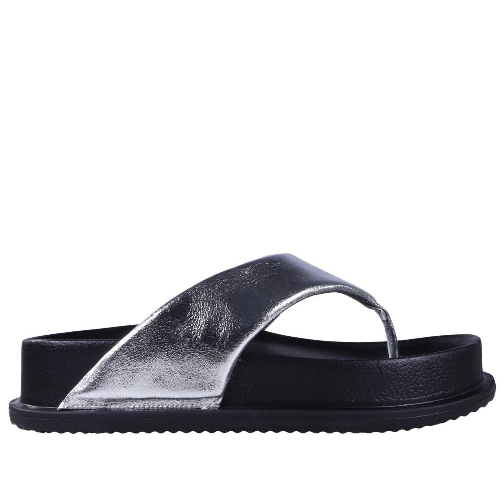 Sandália Papete Feminina Zariff 1550030252 Prata