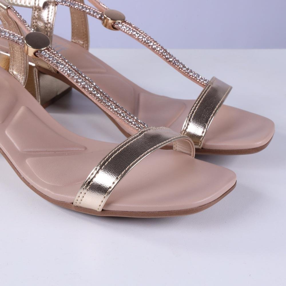 Sandália Feminina Zariff 5287-484 Dourado Dourado 3