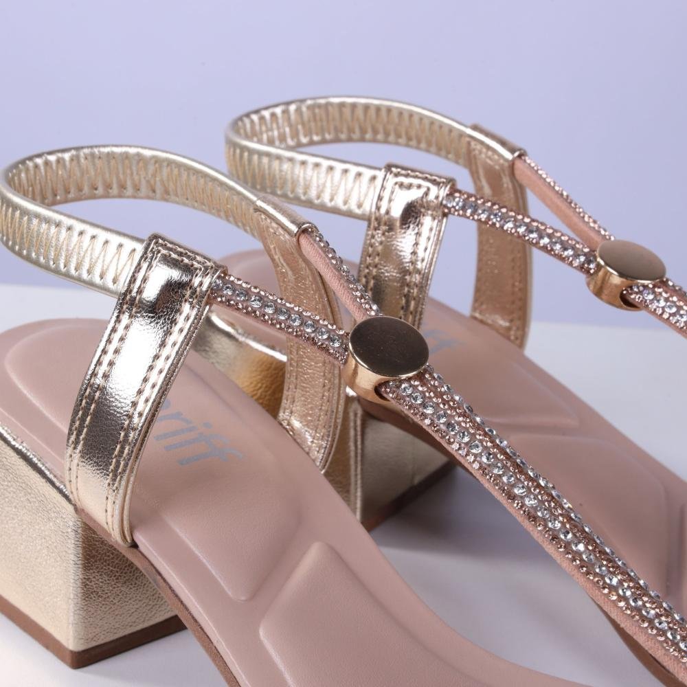 Sandália Feminina Zariff 5287-484 Dourado Dourado 4