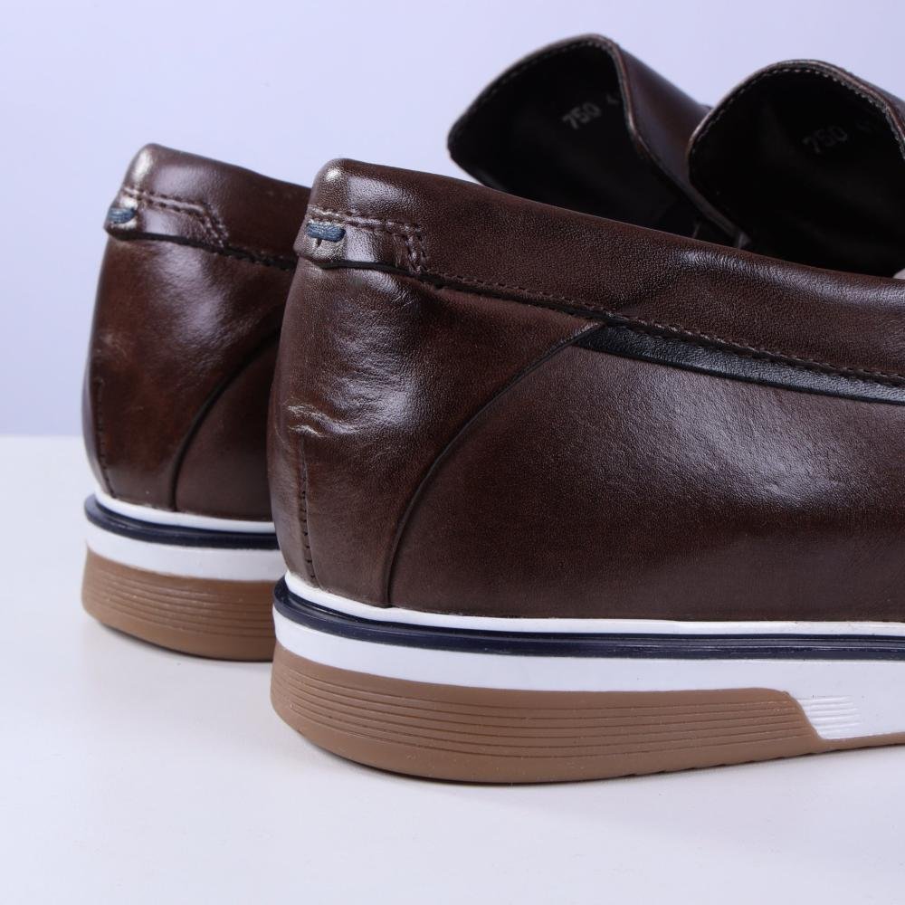 Sapato Masculino Zariff 0750 Brown/Preto Marrom 5