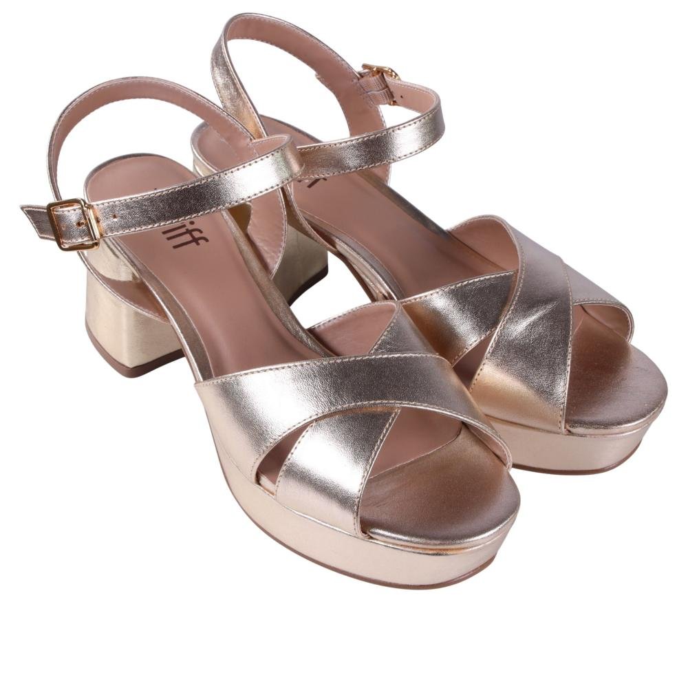 Sandália Feminina Zariff Ouro Light Dourado 2
