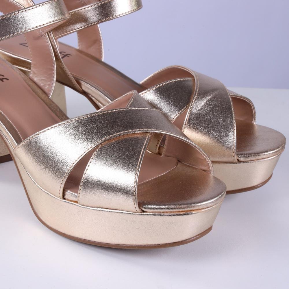 Sandália Feminina Zariff Ouro Light Dourado 3