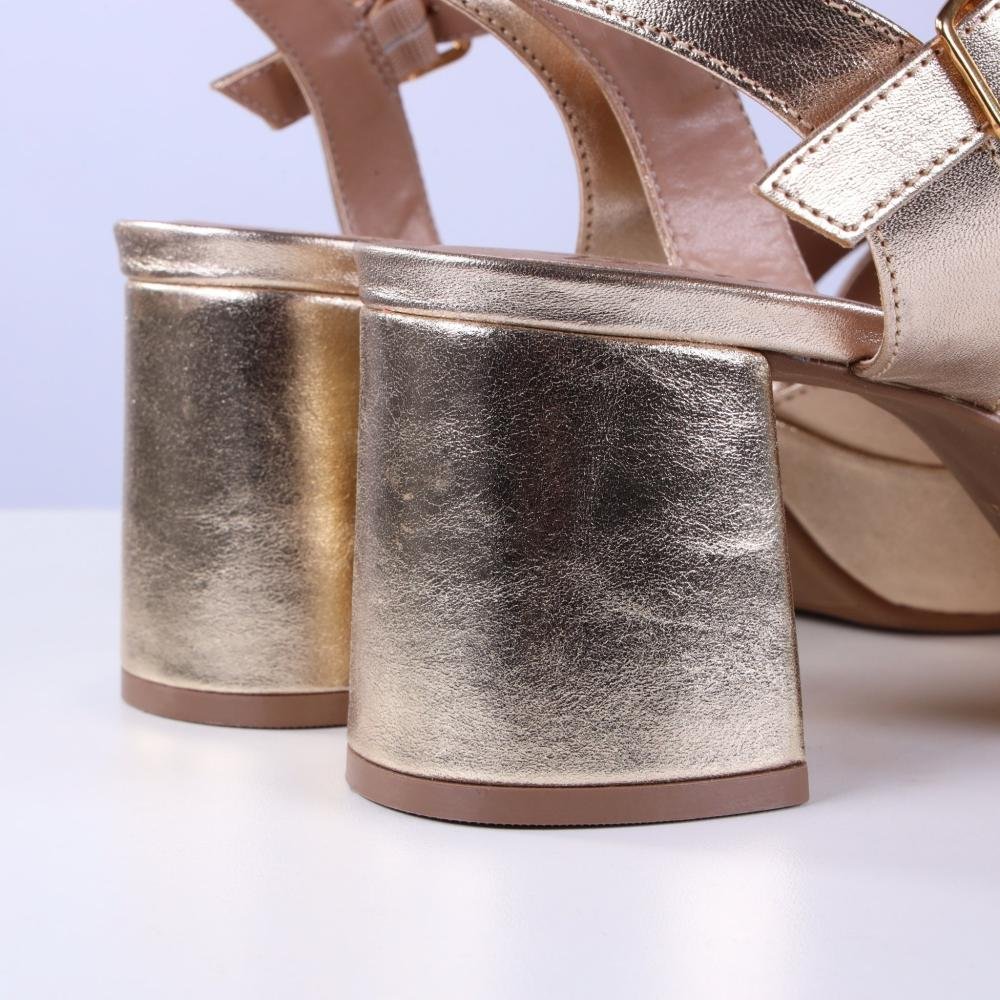 Sandália Feminina Zariff Ouro Light Dourado 5