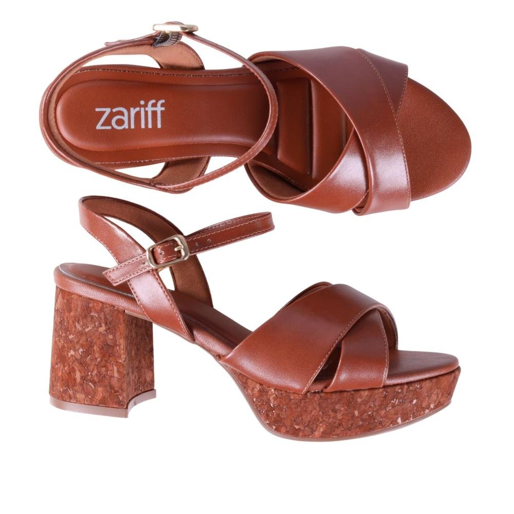 Sandália Feminina Zariff 5031-359 Caramelo Marrom 4