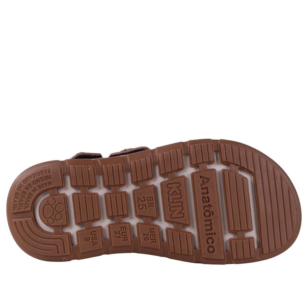 Sandália Infantil Menino Klin 476237 Whiski Marrom 6