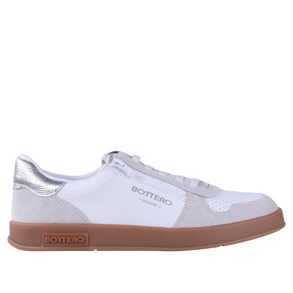 Tênis Bottero Feminino Sneakers 364902 Branco/Cinza/Prata