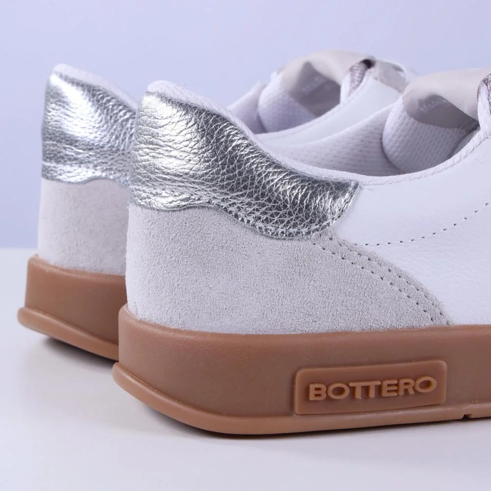 Tênis Bottero Feminino Sneakers 364902 Branco/Cinza/Prata Bege 5