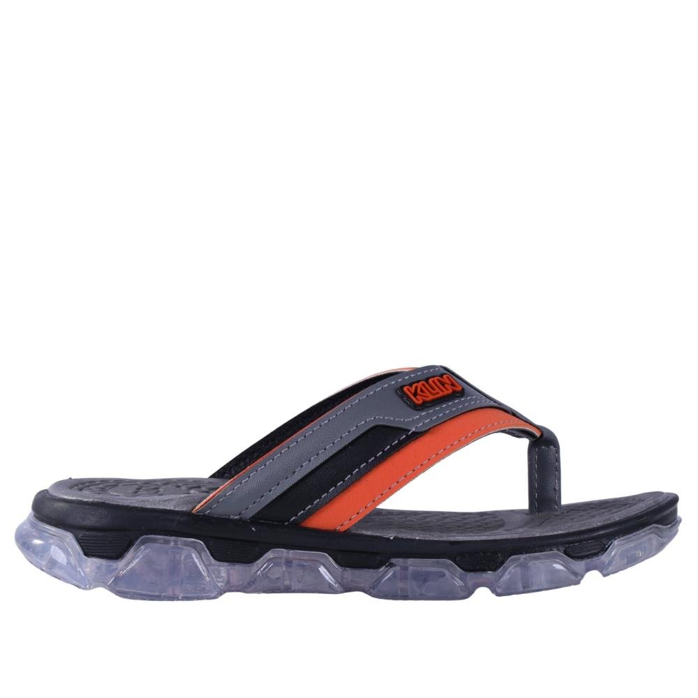 Chinelo Infantil Masculino com Luzes Klin 132077 Preto/Grafite