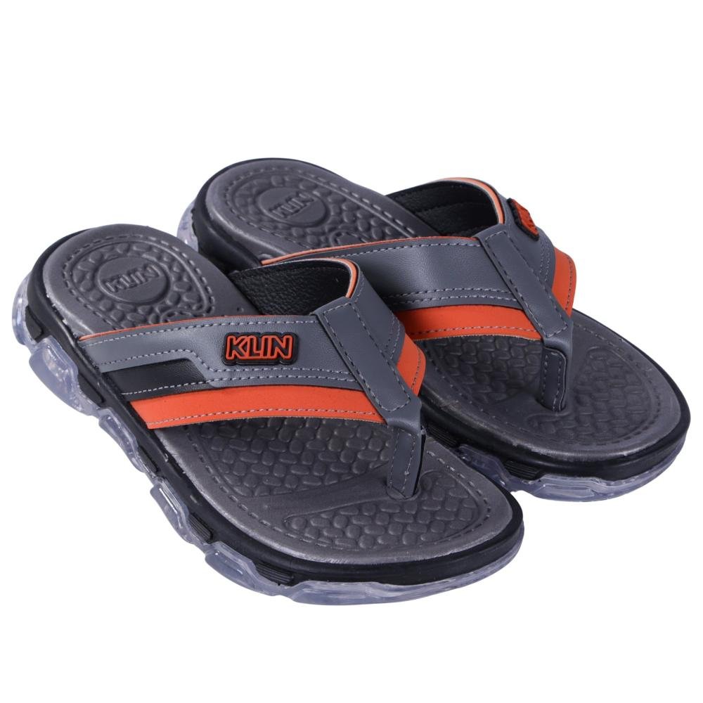 Chinelo Infantil Masculino com Luzes Klin 132077 Preto/Grafite Cinza 2
