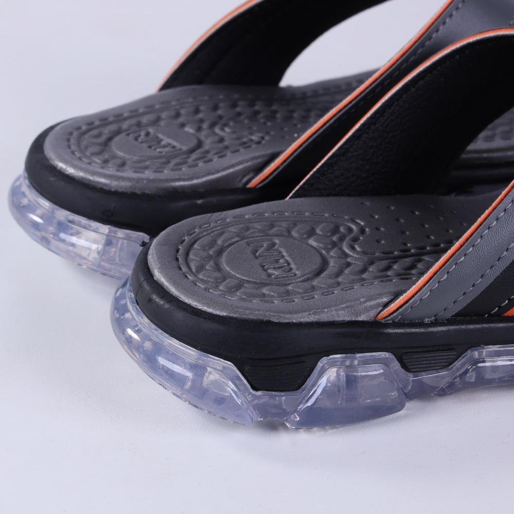 Chinelo Infantil Masculino com Luzes Klin 132077 Preto/Grafite Cinza 5