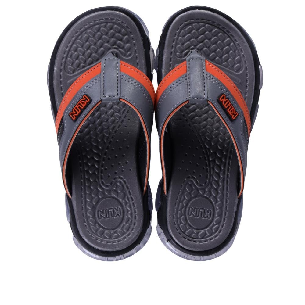 Chinelo Infantil Masculino com Luzes Klin 132077 Preto/Grafite Cinza 6