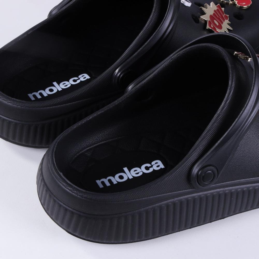 Babuche Feminina Moleca 5832.101 Preto Preto 3