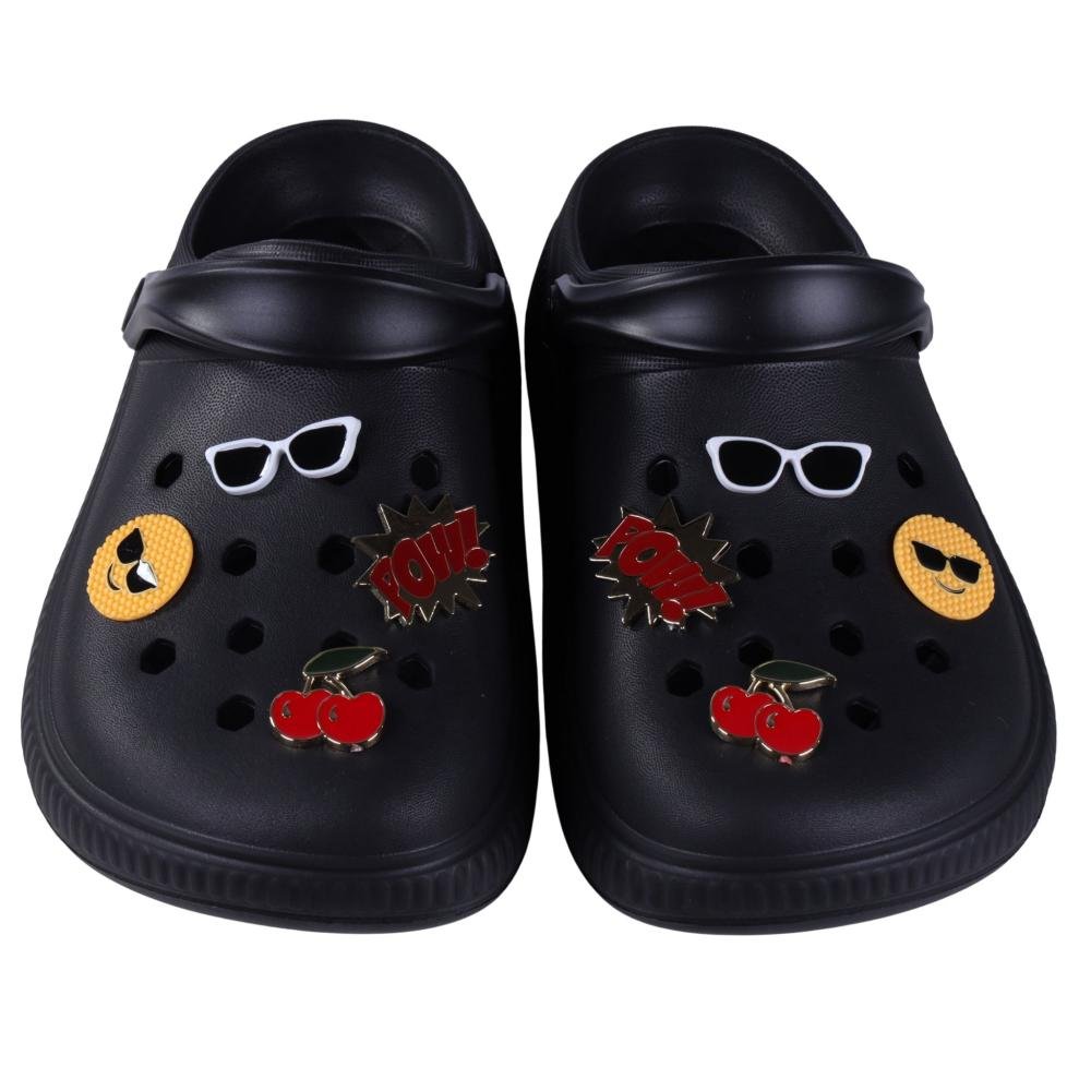 Babuche Feminina Moleca 5832.101 Preto Preto 6