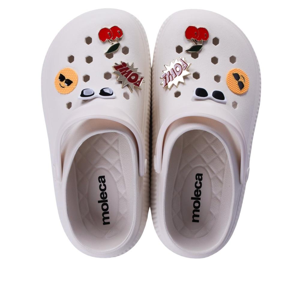 Babuche Feminino Moleca 5832,101 Branco Off Off White 6