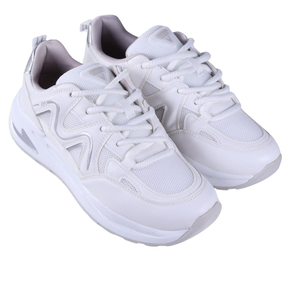 Tênis Via Marte Feminino Casual 322-001 Branco/Prata Branco 2