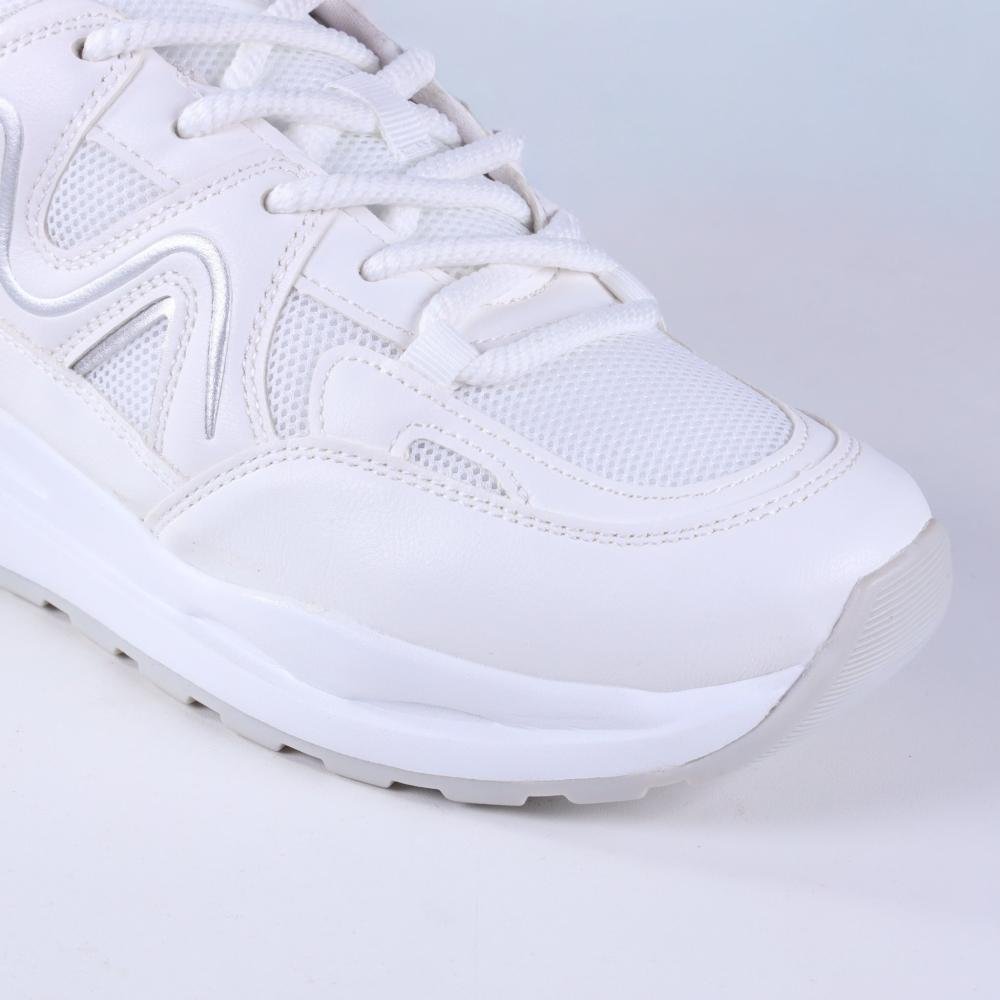 Tênis Via Marte Feminino Casual 322-001 Branco/Prata Branco 4