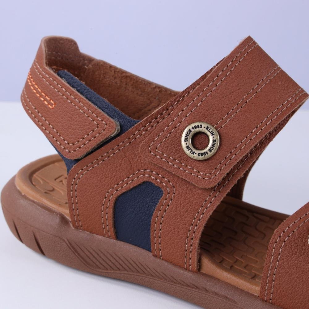 Sandália Infantil Menino Klin 129178 Whisky Marrom 4
