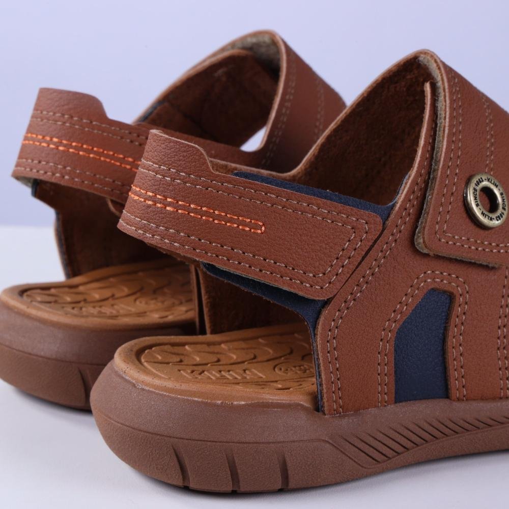 Sandália Infantil Menino Klin 129178 Whisky Marrom 5
