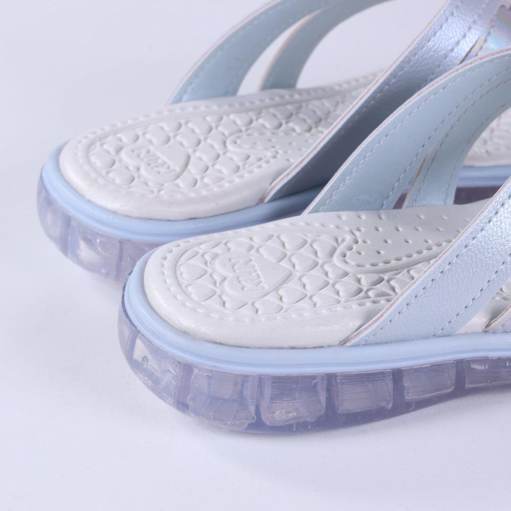 Chinelo Infantil Menina com Luzes Klin 229023 Prata Prata 4