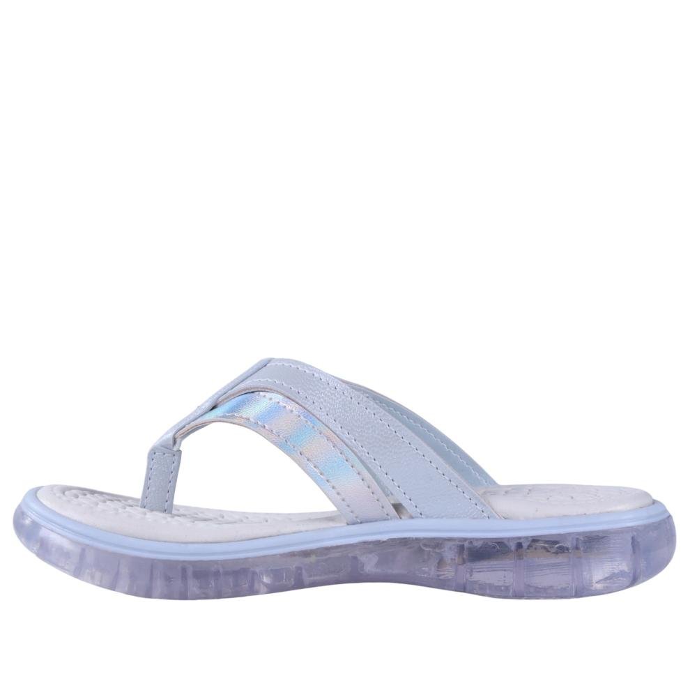 Chinelo Infantil Menina com Luzes Klin 229023 Prata Prata 6