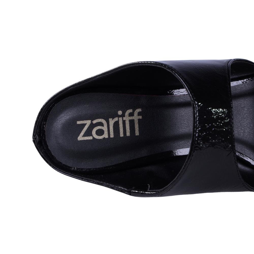 Tamanco Feminino Zariff com Salto Transparente 2109-6818 Preto Preto 6