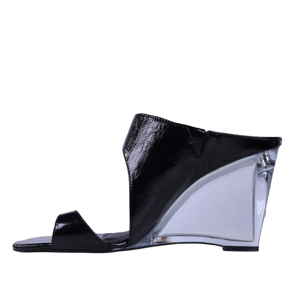 Tamanco Feminino Zariff com Salto Transparente 2109-6818 Preto Preto 7