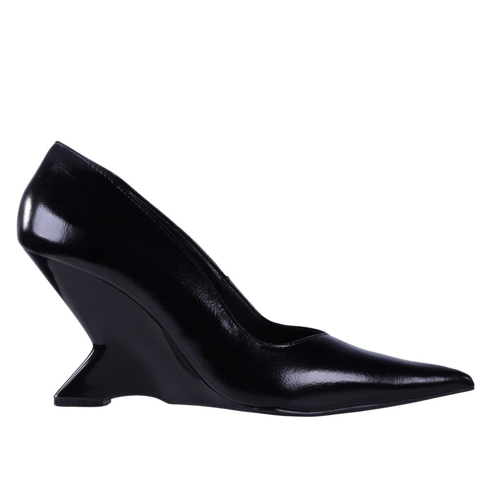 Sapato Feminino Zariff Salto Anabela 2105-6718 Preto