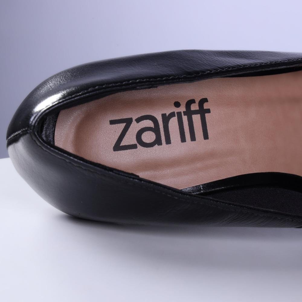 Sapato Feminino Zariff Salto Anabela 2105-6718 Preto Preto 4