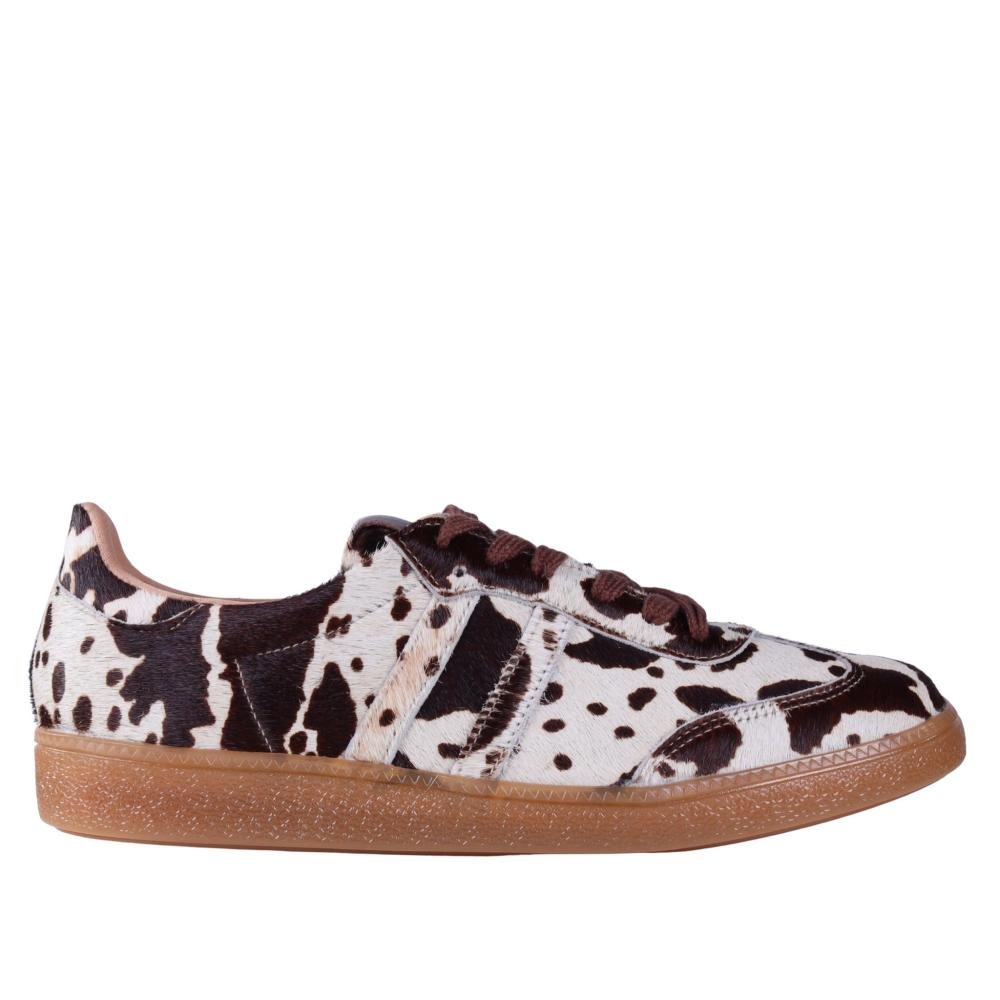 Tênis Feminino Animal Print Zariff 2101-6665 Marrom/Branco