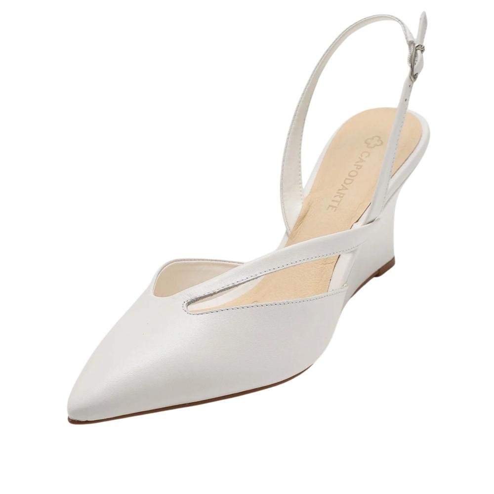 Scarpin Capodarte Feminino Anabela 4019267 Branco Branco 2