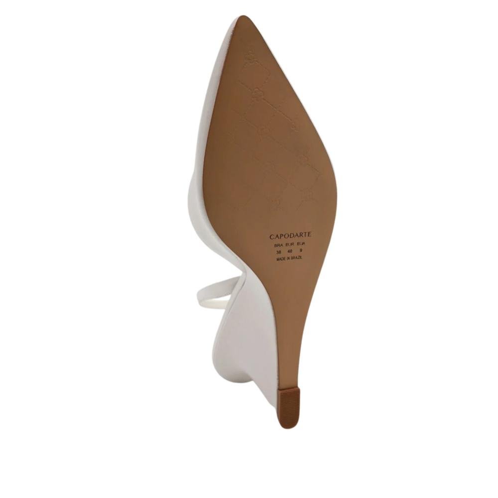 Scarpin Capodarte Feminino Anabela 4019267 Branco Branco 3