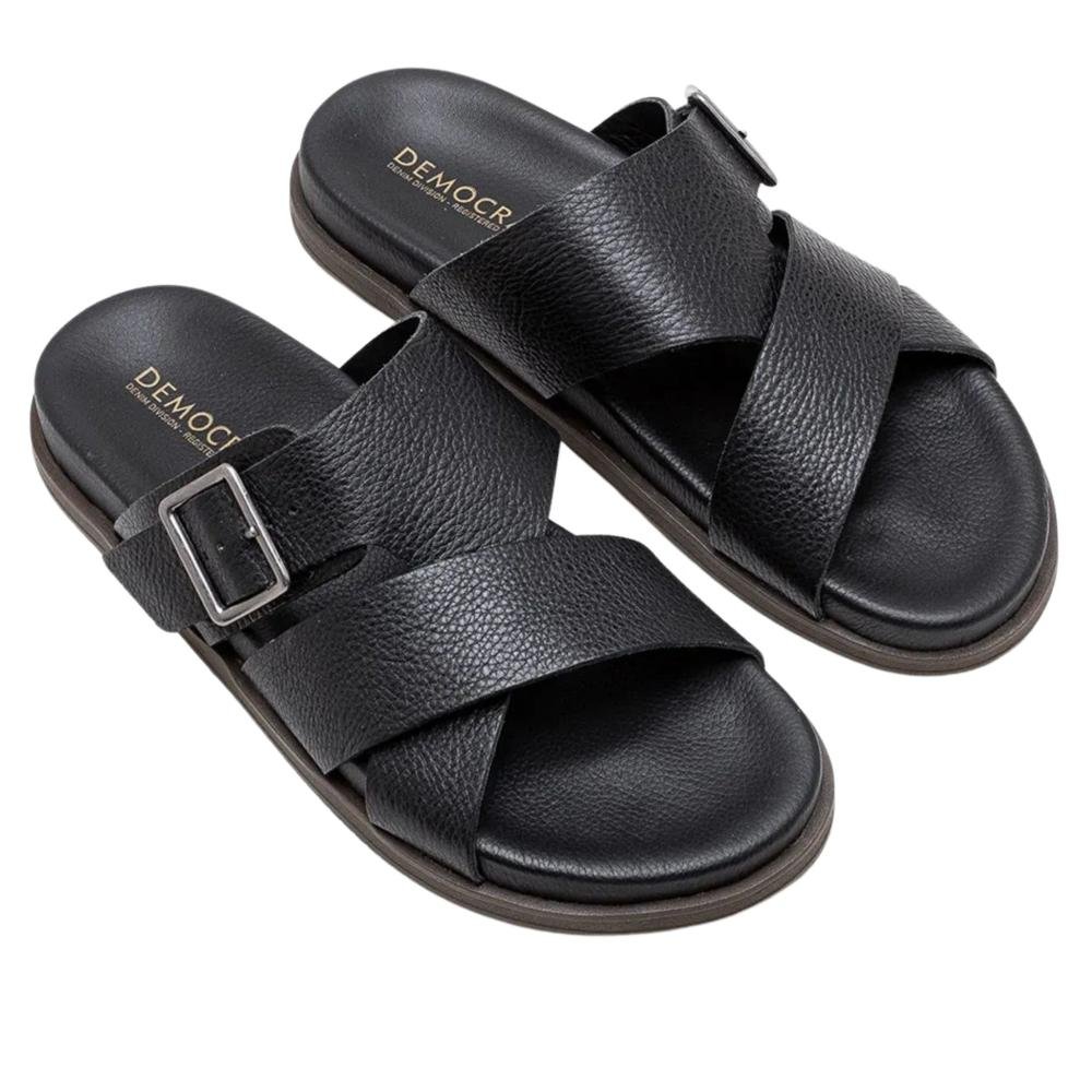 Sandália Masculina Democrata 554101 Preto Preto 2
