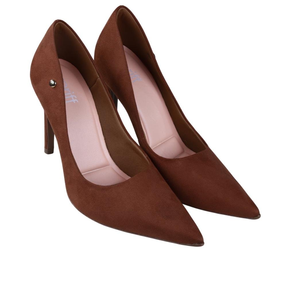 Scarpin Feminino Zariff em Camurça 9430-256 Pecan Marrom 2