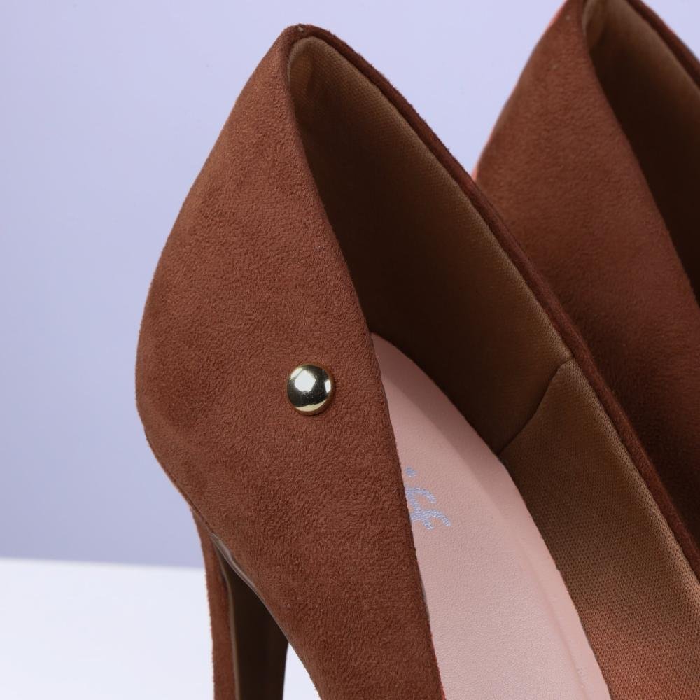 Scarpin Feminino Zariff em Camurça 9430-256 Pecan Marrom 3
