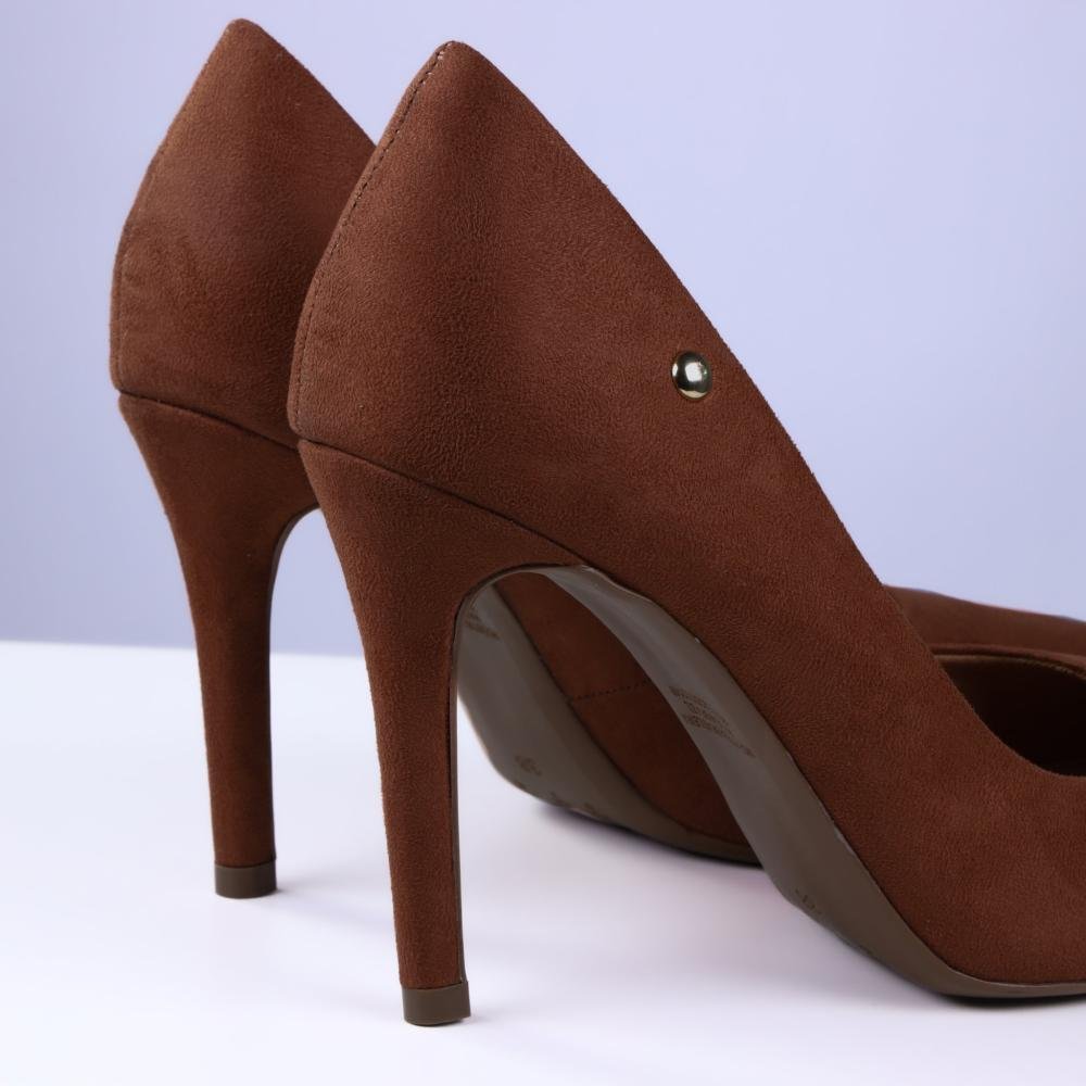 Scarpin Feminino Zariff em Camurça 9430-256 Pecan Marrom 7