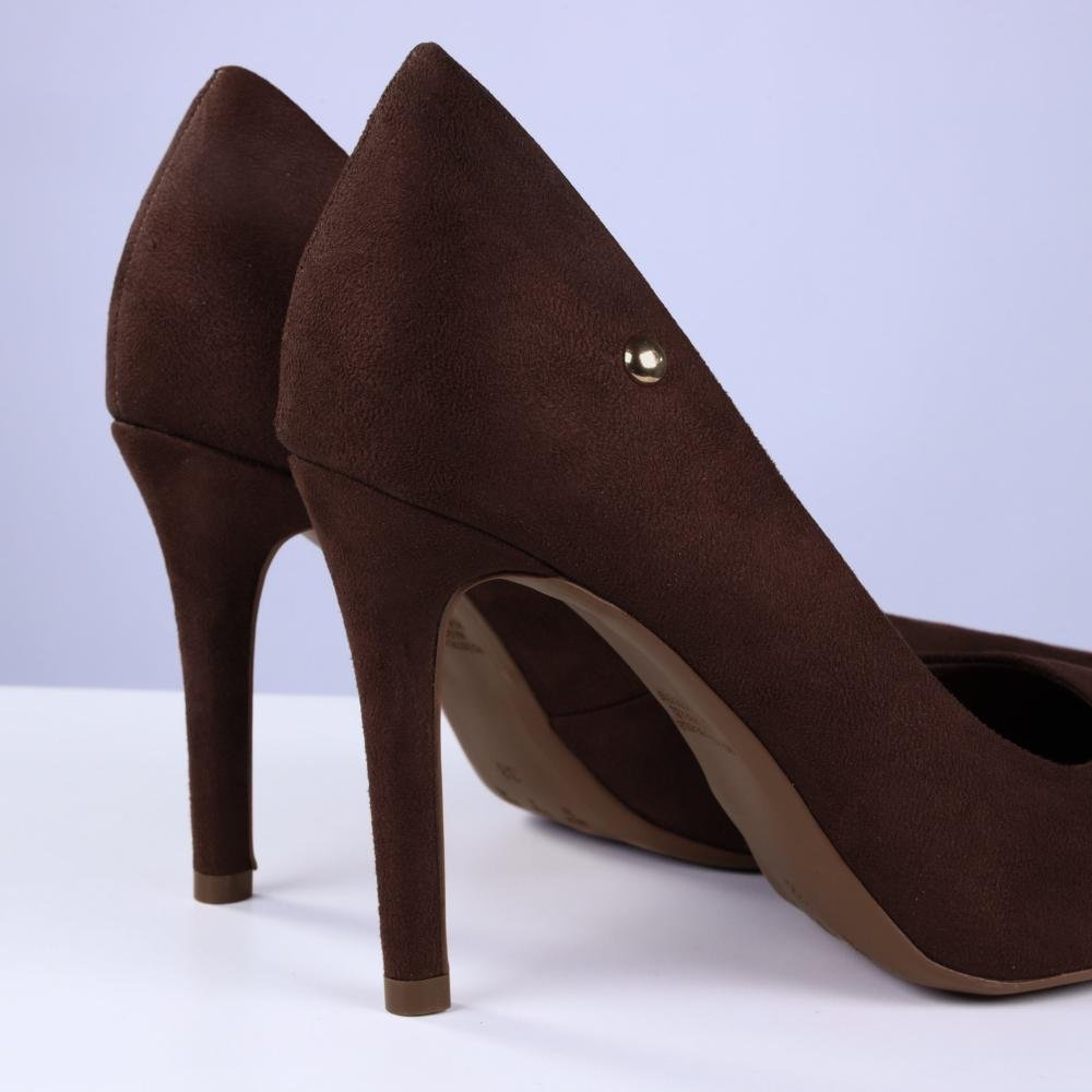 Scarpin Feminino Zariff em Camurça 9430-256 Cacau Marrom 4