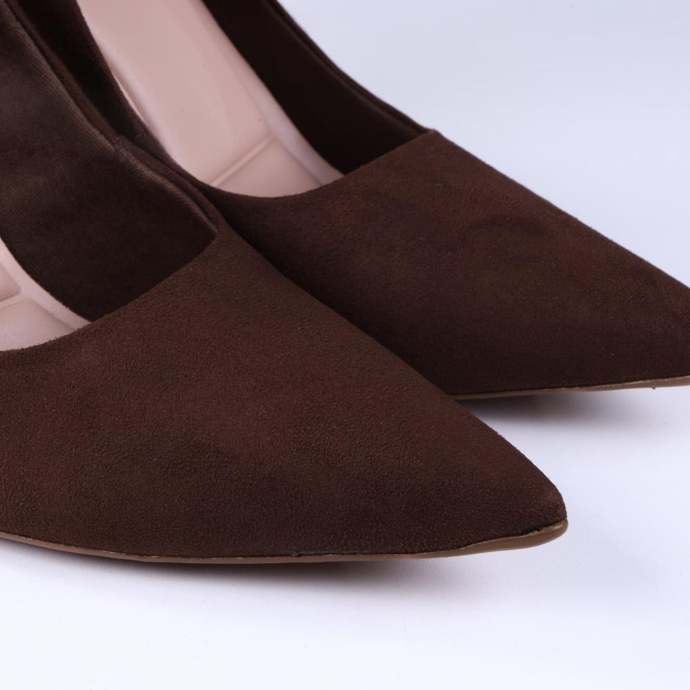 Scarpin Feminino Zariff em Camurça 9430-256 Cacau Marrom 6