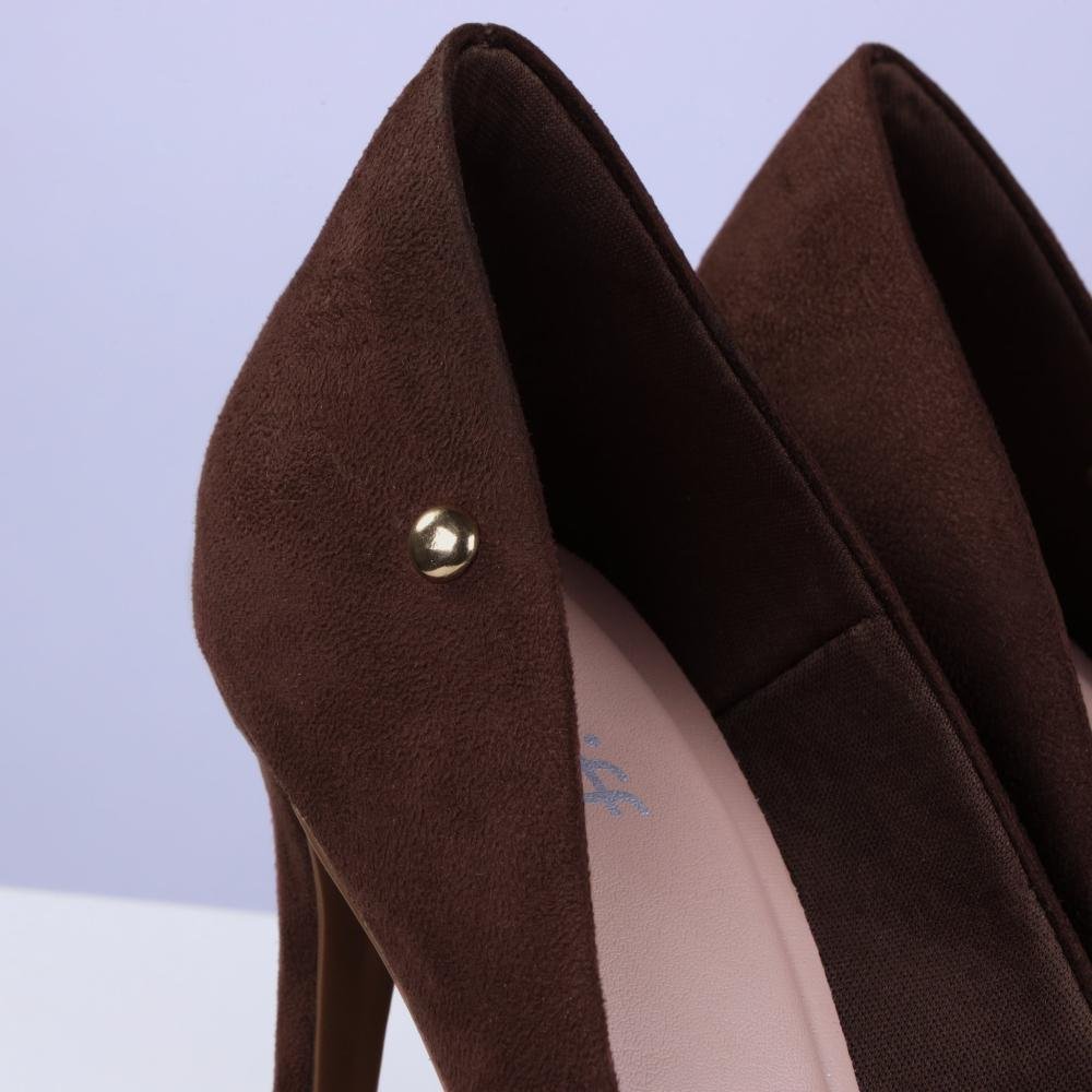 Scarpin Feminino Zariff em Camurça 9430-256 Cacau Marrom 7