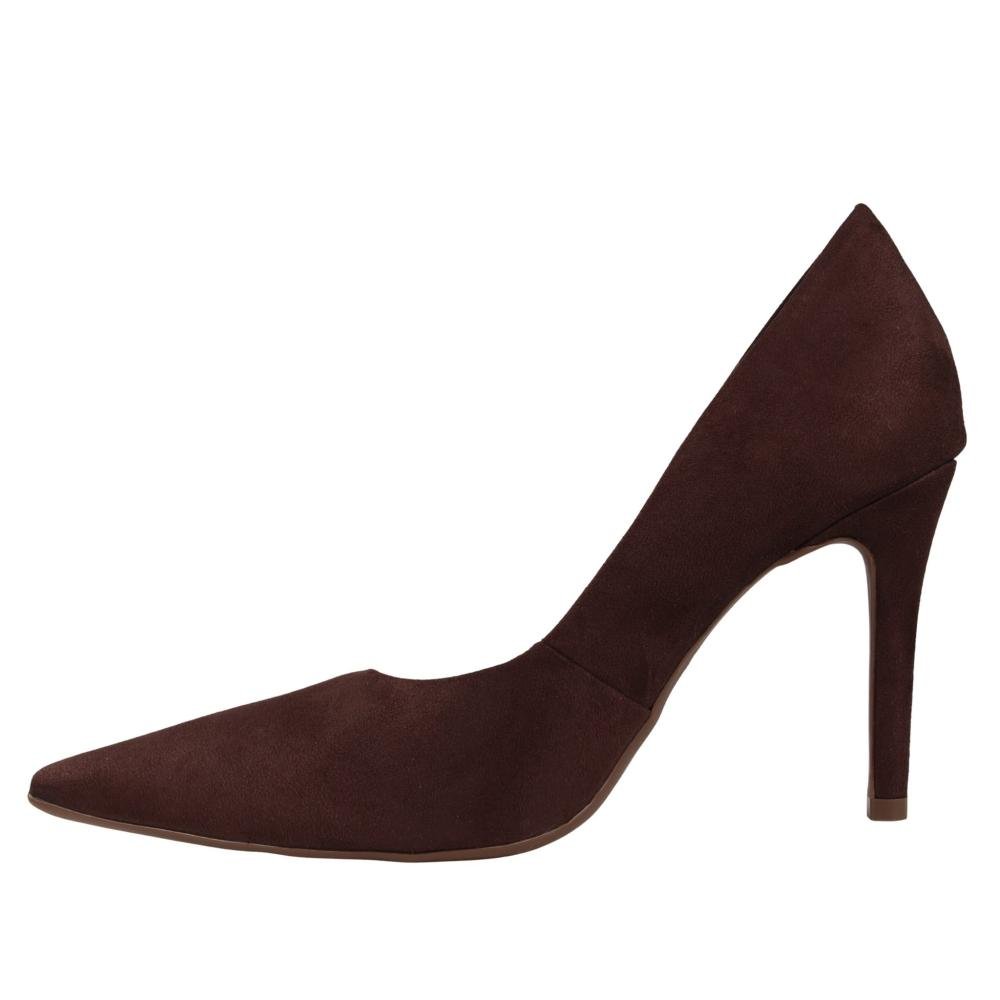 Scarpin Feminino Zariff em Camurça 9430-256 Cacau Marrom 8