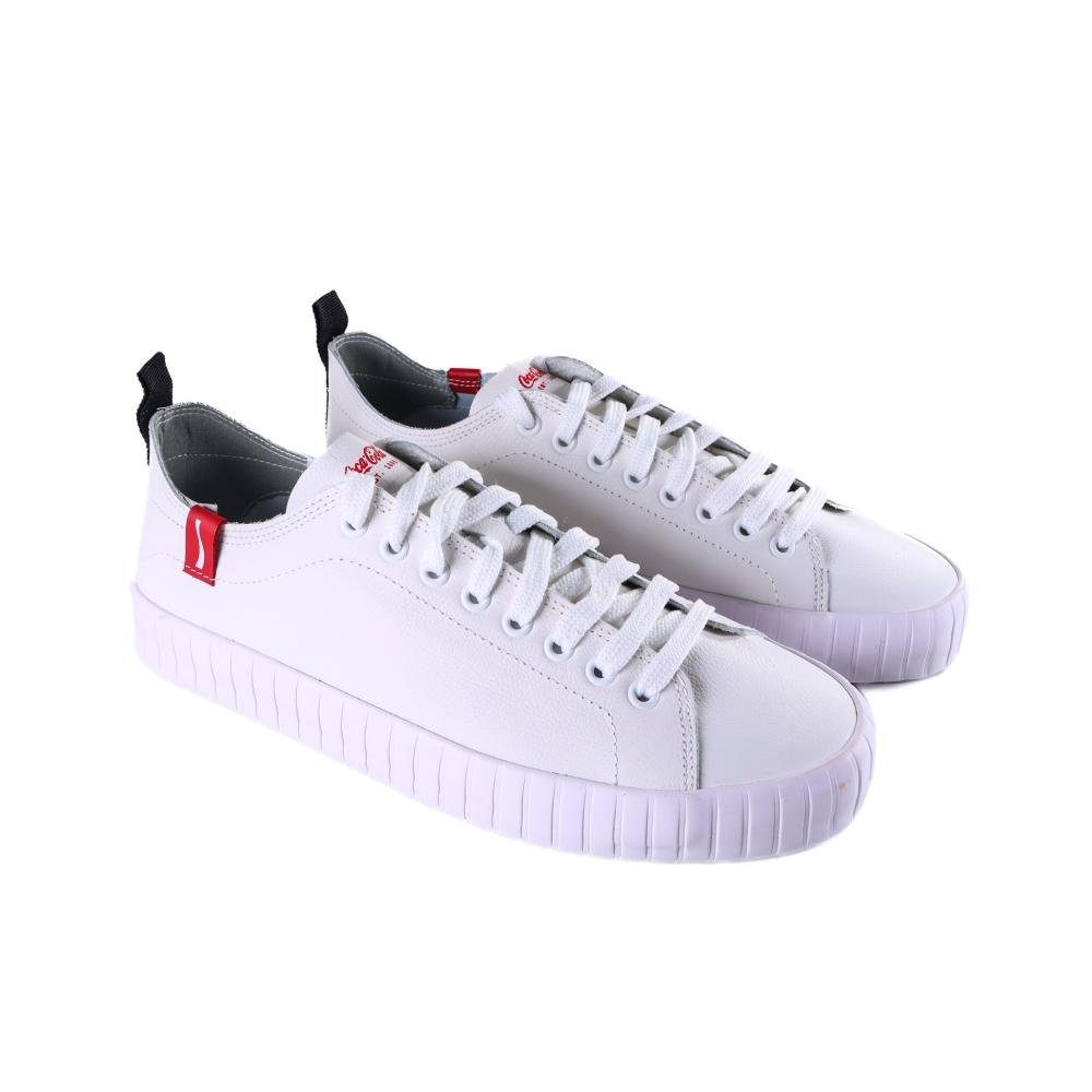 Tênis Masculino Coca-Cola Casual Cc2403 Branco Branco 3