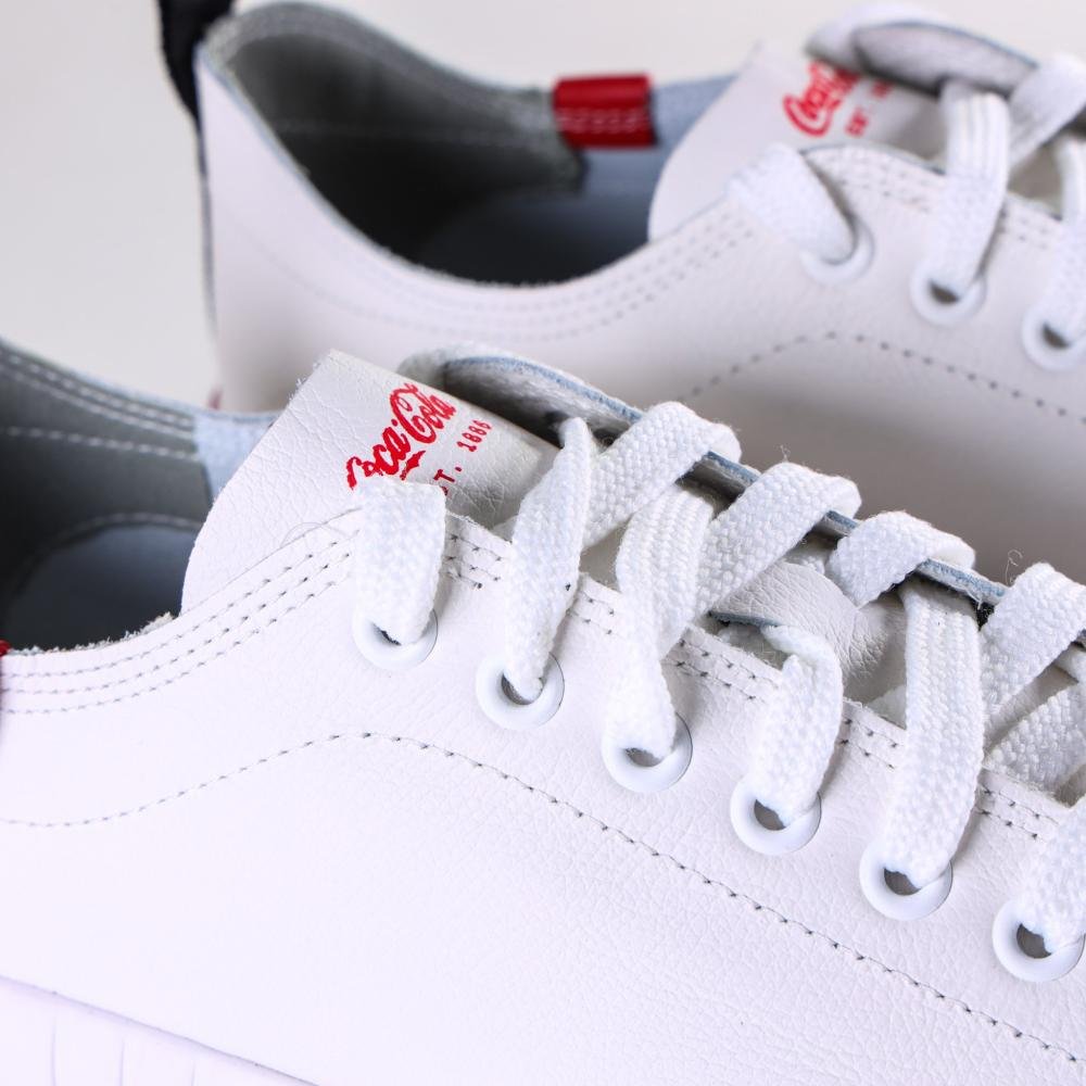 Tênis Masculino Coca-Cola Casual Cc2403 Branco Branco 5