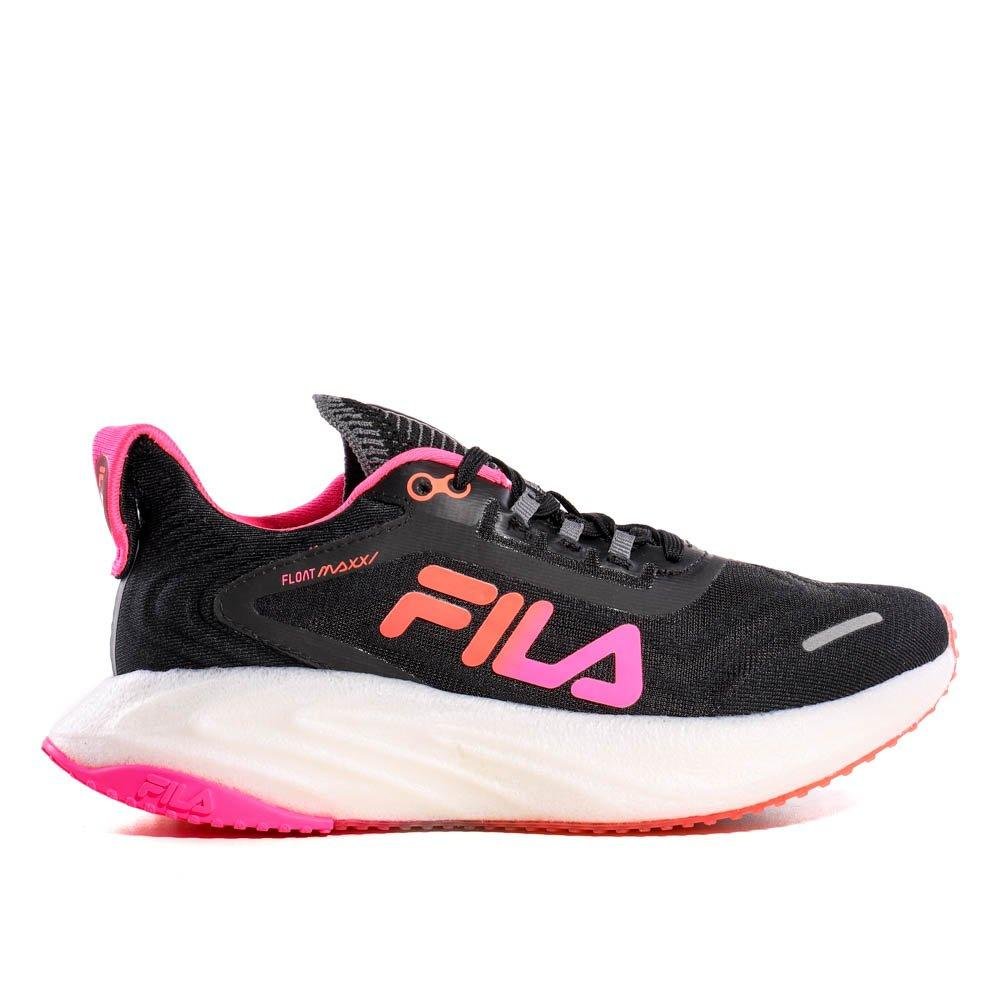 Tênis Feminino Float Maxxi Preto Rosa