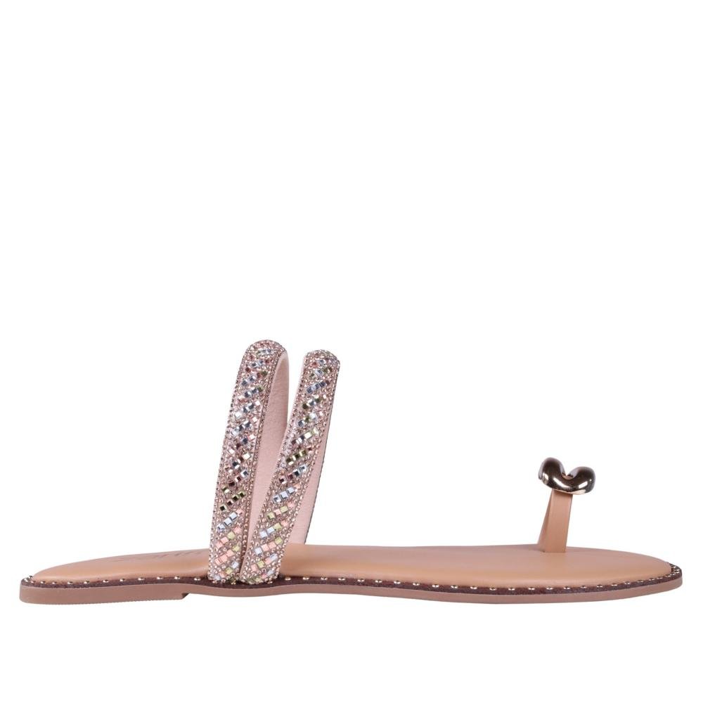 Sandália Rasteira Feminina Zariff Rrj-45 Camel